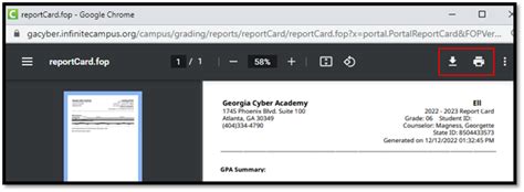 infinite campus report card percentage